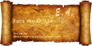 Egri Aurélia névjegykártya
